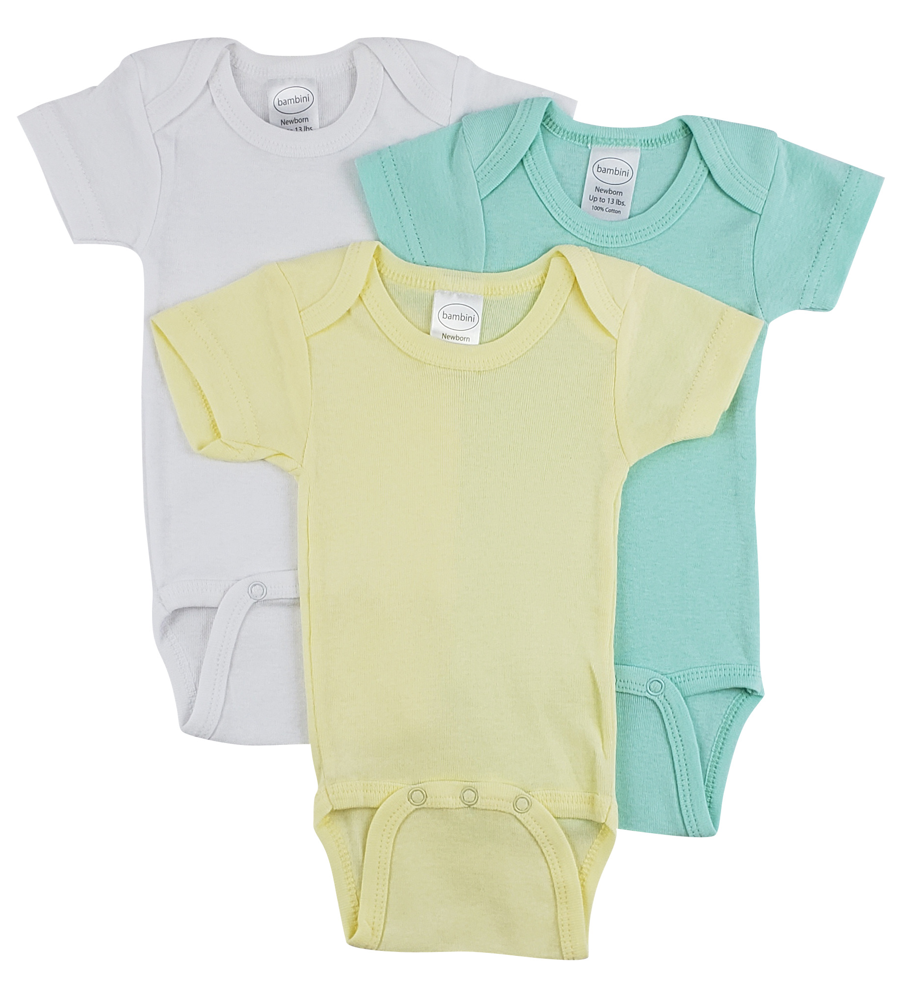 Bambini Short Sleeve One Piece 3 Pack - Walmart.com