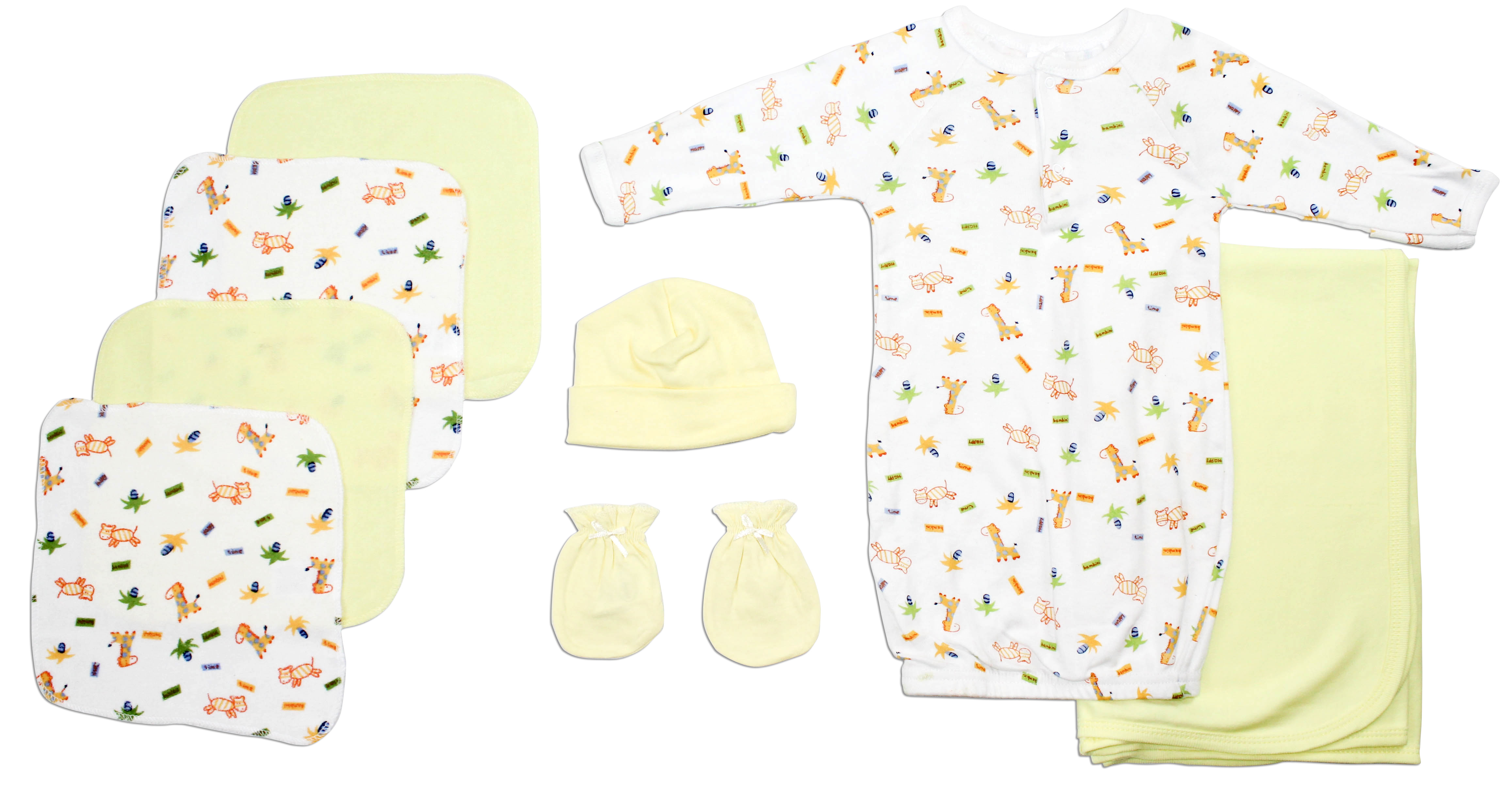 Bambini Neutral Newborn Baby Layette Gift Set, 8 Piece - Walmart.com